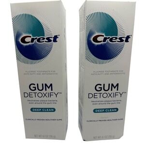 Crest Gum Detoxify Deep Clean Fluoride Toothpaste 4.1 oz 2 Pack Bundle